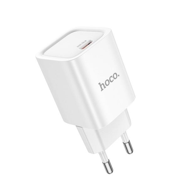 Мережевий зарядний пристрій HOCO C148A Charm single port PD30W charger (EU) White