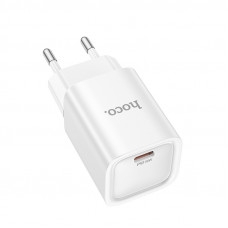 Мережевий зарядний пристрій HOCO C148A Charm single port PD30W charger (EU) White