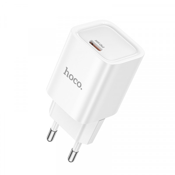 Мережевий зарядний пристрій HOCO C148A Charm single port PD30W charger (EU) White