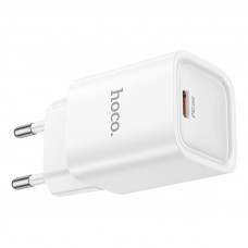 Мережевий зарядний пристрій HOCO C148A Charm single port PD30W charger (EU) White