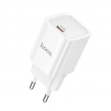 Мережевий зарядний пристрій HOCO C148A Charm single port PD30W charger (EU) White