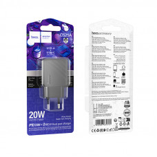 Мережевий зарядний пристрій HOCO CS25A Rico PD20W+QC3.0 charger Black (6942007639781)