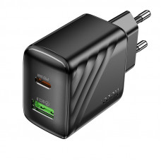 Мережевий зарядний пристрій HOCO CS25A Rico PD20W+QC3.0 charger Black (6942007639781)