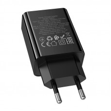 Мережевий зарядний пристрій HOCO CS94A Leader PD20W+QC3.0 charger(EU) Black (6942007671101)
