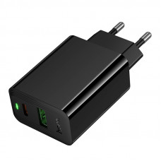 Мережевий зарядний пристрій HOCO CS94A Leader PD20W+QC3.0 charger(EU) Black (6942007671101)