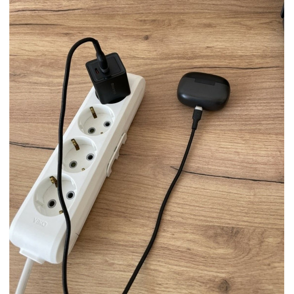 Мережевий зарядний пристрій Mibrand MI-30 GaN 30W Travel Charger USB-A + USB-C Black
