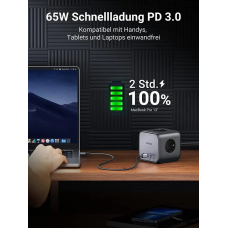 Мережевий зарядний пристрій UGREEN CD268 65W DigiNest Cube (2C2A) (UGR-60113)