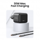 Мережевий зарядний пристрій UGREEN X513 30W USB-C GaN Fast Charger EU Black (UGR-65007)
