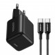 Мережевий зарядний пристрій UGREEN X513 30W USB-C GaN Fast Charger Set Black EU+1M CC Cable (UGR-65012)