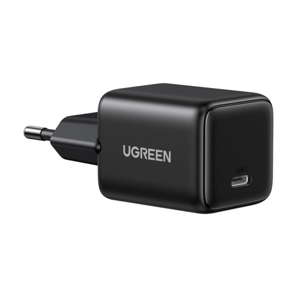 Мережевий зарядний пристрій UGREEN X513 30W USB-C GaN Fast Charger Set Black EU+1M CC Cable (UGR-65012)