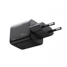 Мережевий зарядний пристрій з кабелем UGREEN X517 25W USB-C GaN Fast Charger Set EU+1M CC Cable black (UGR-75103)