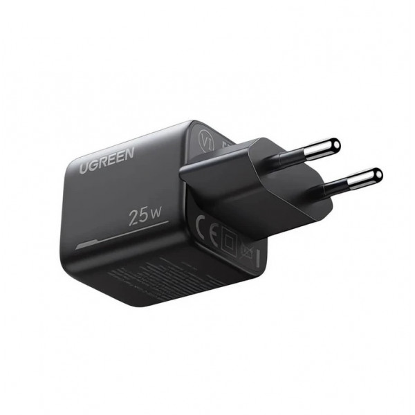 Мережевий зарядний пристрій UGREEN X517 25W USB-C GaN Fast Charger Set EU+1M CC Cable black (UGR-75103)