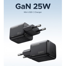 Мережевий зарядний пристрій з кабелем UGREEN X517 25W USB-C GaN Fast Charger Set EU+1M CC Cable black (UGR-75103)