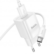 Мережевий зарядний пристрій з кабелем HOCO C145A Charm single port QC3.0 charger set(Type-C) White (6942007630238)