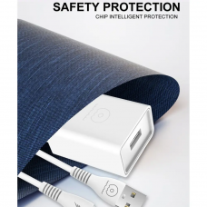 Мережевий зарядний пристрій з кабелем WUW-T82 Single USB home charger set type-c (6972573336555)