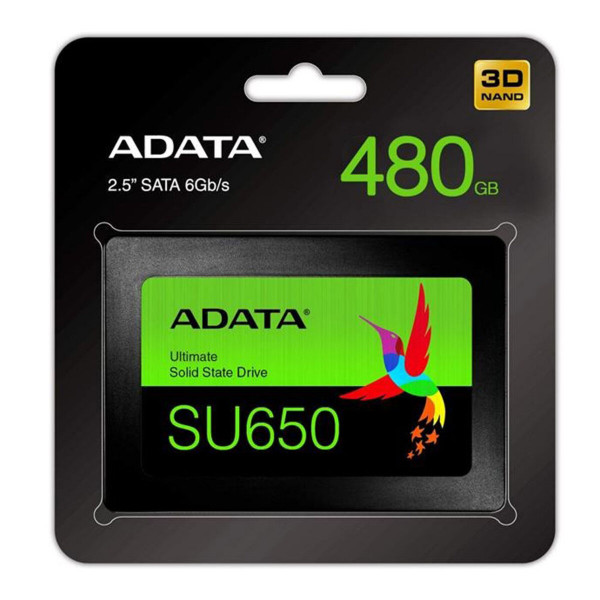 Накопичувач SSD ADATA Ultimate SU650 480GB 2.5" SATA III 3D NAND TLC