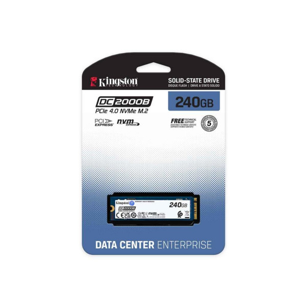 Накопичувач SSD M.2 Kingston DC2000B 240GB NVMe 2280 PCIe 4.0 x4 3D NAND TLC