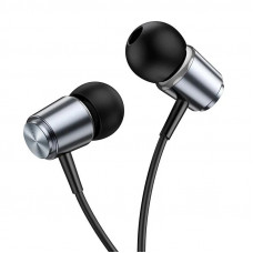 Навушники HOCO M108 Spring metal universal earphones with mic Metal Gray (6931474797575)