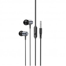 Навушники HOCO M108 Spring metal universal earphones with mic Metal Gray (6931474797575)