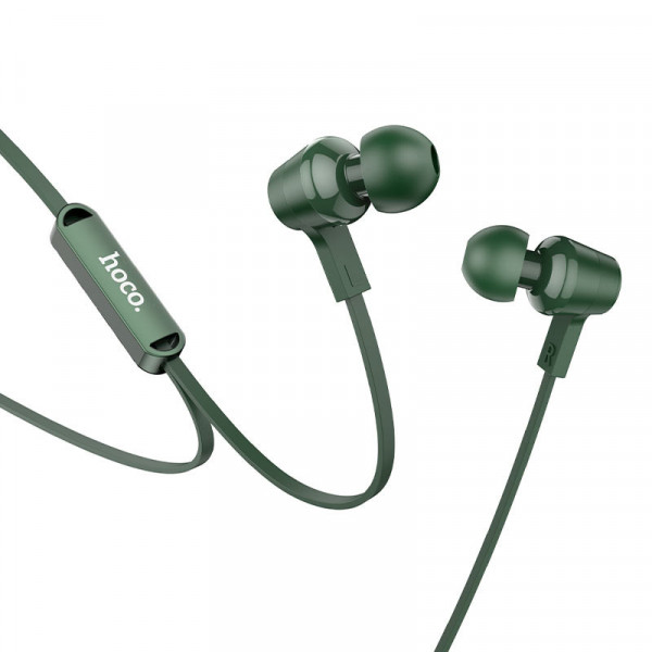 Навушники HOCO M86 Oceanic universal earphones with mic Army Green (6931474751652)