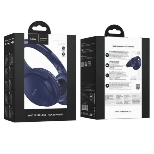 Навушники HOCO W40 Mighty BT headphones Блакитний