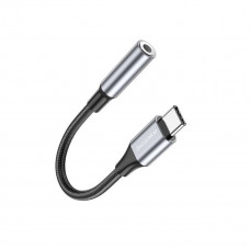 Перехідник BOROFONE BV16 Type-C to 3.5mm digital audio converter Metal Gray