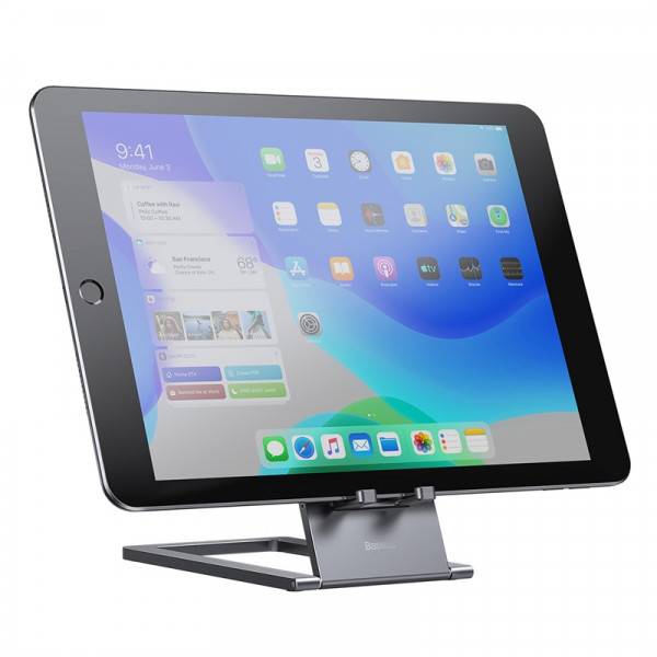 Підставка для телефона Baseus Foldable Metal Desktop Holder Gray (LUKP000013)