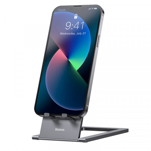 Підставка для телефона Baseus Foldable Metal Desktop Holder Gray (LUKP000013)