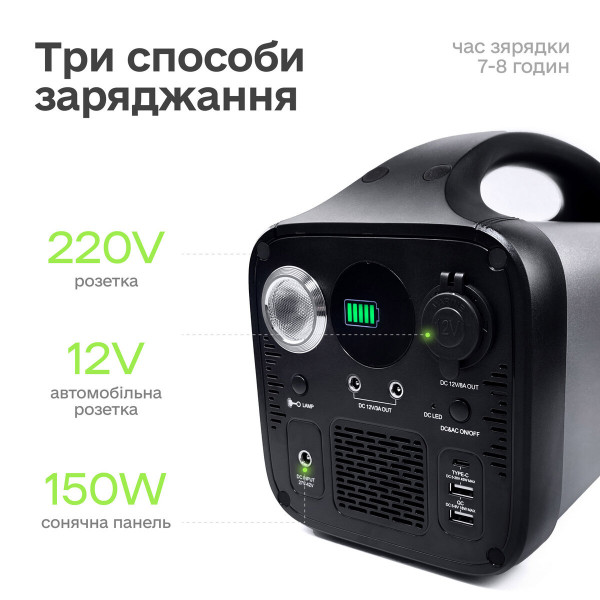 Портативна зарядна станція Junlee PS-1000 1000W 972Wh