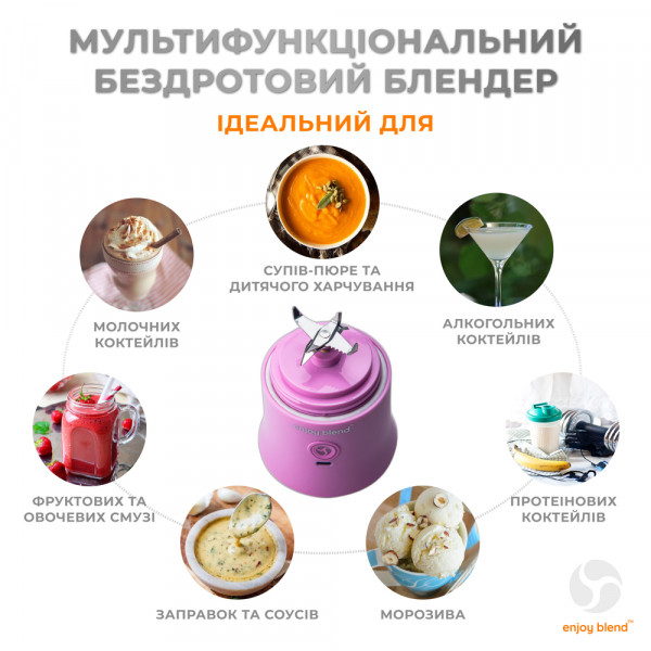 Портативний блендер ENJOY BLEND 63738436 ліловий (фіолетовий)