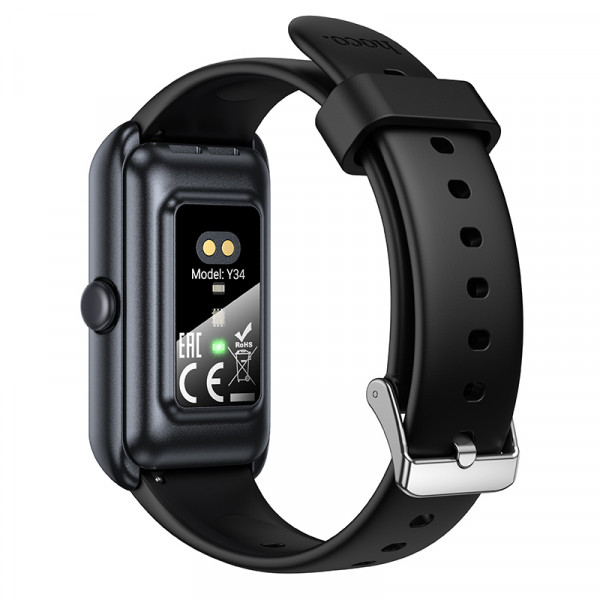 Смарт-годинник HOCO Y34 37mm. 180 mAh. IP67 Smart sports watch(call version) Black (6942007662703)