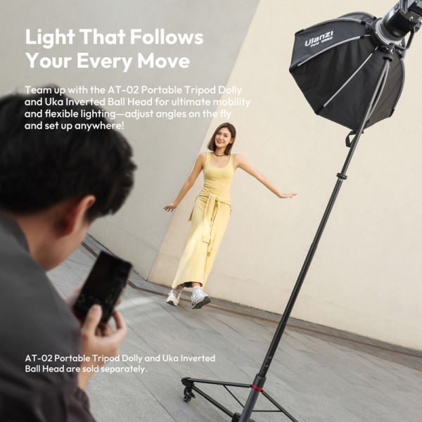 Стійка для світла складна Ulanzi AT-05 2M Heavy Duty Foldable Light Stand(48-200cm) Black (T083)