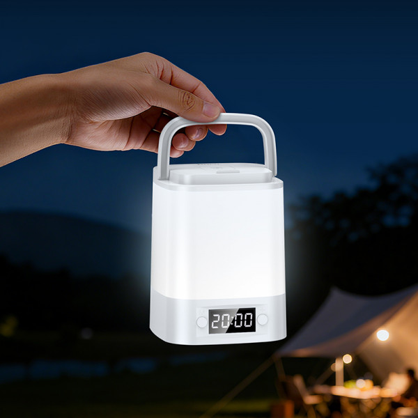 Світильник HOCO HX15 1.5W. 1200 mAh. Smart clock night light White (6942007671842)