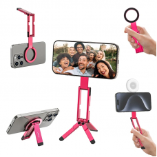 Тримач телефона Ulanzi MA60 Foldable Magnetic Phone Tripod (Pink) (S039)