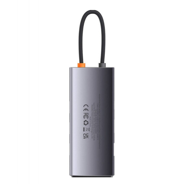 USB-хаб Baseus Metal Gleam Series 7-in-1 Multifunctional Type-C HUB Docking Station Gray （Type-C to HDMI*1+USB3.0*3+PD*1+VGA*1+RJ45*1）