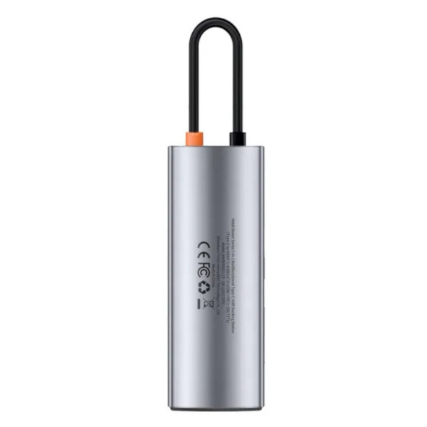 USB-хаб Baseus Metal Gleam Series 7-Port HUB Space Grey （Type-C to HDMI4K@60Hz*1+USB3.0*3+PD*1+SD/TF*1)