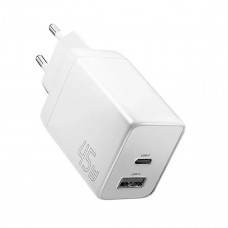 Зарядний пристрій ESSAGER ECT45W Gan 1USB 1T-C 45W білий