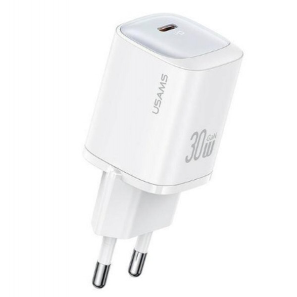 Зарядний пристрій Usams CC251 30W GaN 1C білий