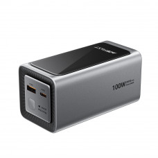 Зовнішній акумулятор ACEFAST M33-20000 100W fast charging power bank with cable and TFT display metal gray (6974316286363)