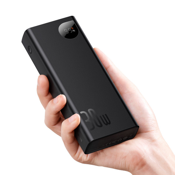 Зовнішній акумулятор Baseus Adaman Metal Digital Display Fast charge Power Bank 20000mAh 30W（2021 Editon）Tarnish