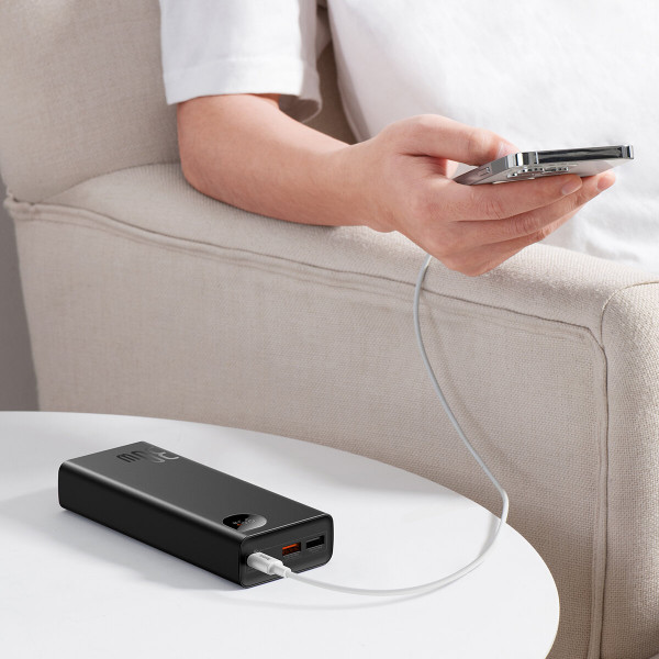 Зовнішній акумулятор Baseus Adaman Metal Digital Display Fast charge Power Bank 20000mAh 30W（2021 Editon）Tarnish