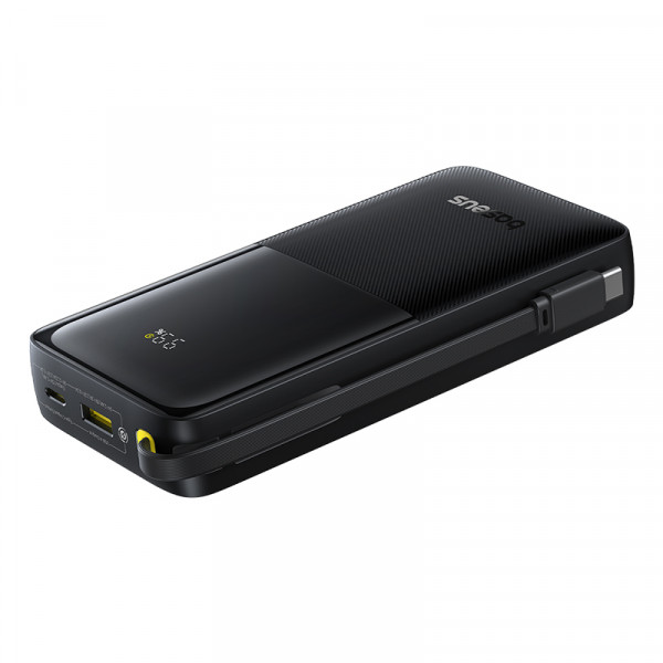 Зовнішній акумулятор Baseus Bipow 2 Digital Display Power Bank With Built-in USB-C Cable 20000mah 20W Cluster Black (P10077101113-01)