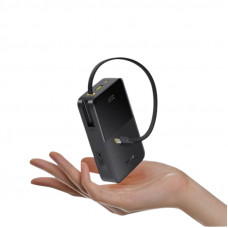 Зовнішній акумулятор Baseus EnerFill FC51 Bipow2 Pro Digital Display Power Bank with Built-in Cable 20000mAh 22.5W Cosmic Black (E0027701)