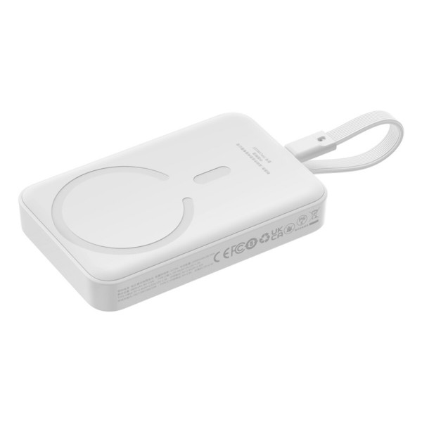 Зовнішній акумулятор Baseus Magnetic Mini Wireless Fast Charge Power Bank Type-C Edition 10000mAh 30W Stellar White
