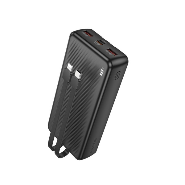 Зовнішній акумулятор BOROFONE BJ57A Graceful 22.5W+PD20W fully compatible power bank with cable (20000mAh) Чорний