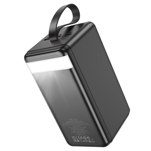 Зовнішній акумулятор HOCO J123D Element 22.5W+PD20W fully compatible power bank with digital display(90000mAh) Чорний
