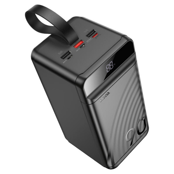 Зовнішній акумулятор HOCO J123D Element 22.5W+PD20W fully compatible power bank with digital display(90000mAh) Чорний