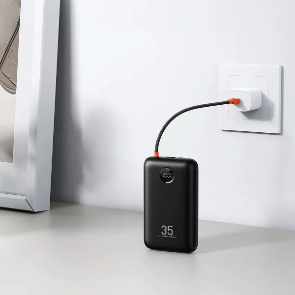 Зовнішній акумулятор VEGER 20000 mAh with built-in cables Type C / Lightning PD QC3.0 35W K2 (W2068) black (VG-W2068)