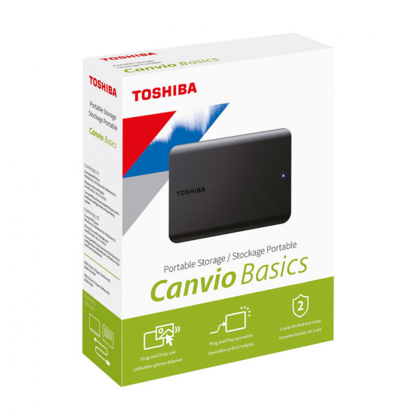 Зовнішній жорсткий диск PHD External 2.5'' Toshiba USB 3.2 Gen.1 Canvio Basics 2Tb Black (HDTB520EK3AA)