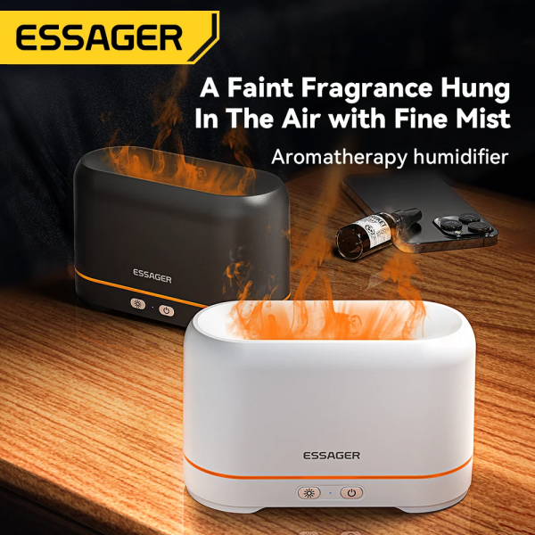 Зволожувачі повітря ESSAGER Flame Aromatherapy Humidifier Black (EJSQ-HY01)